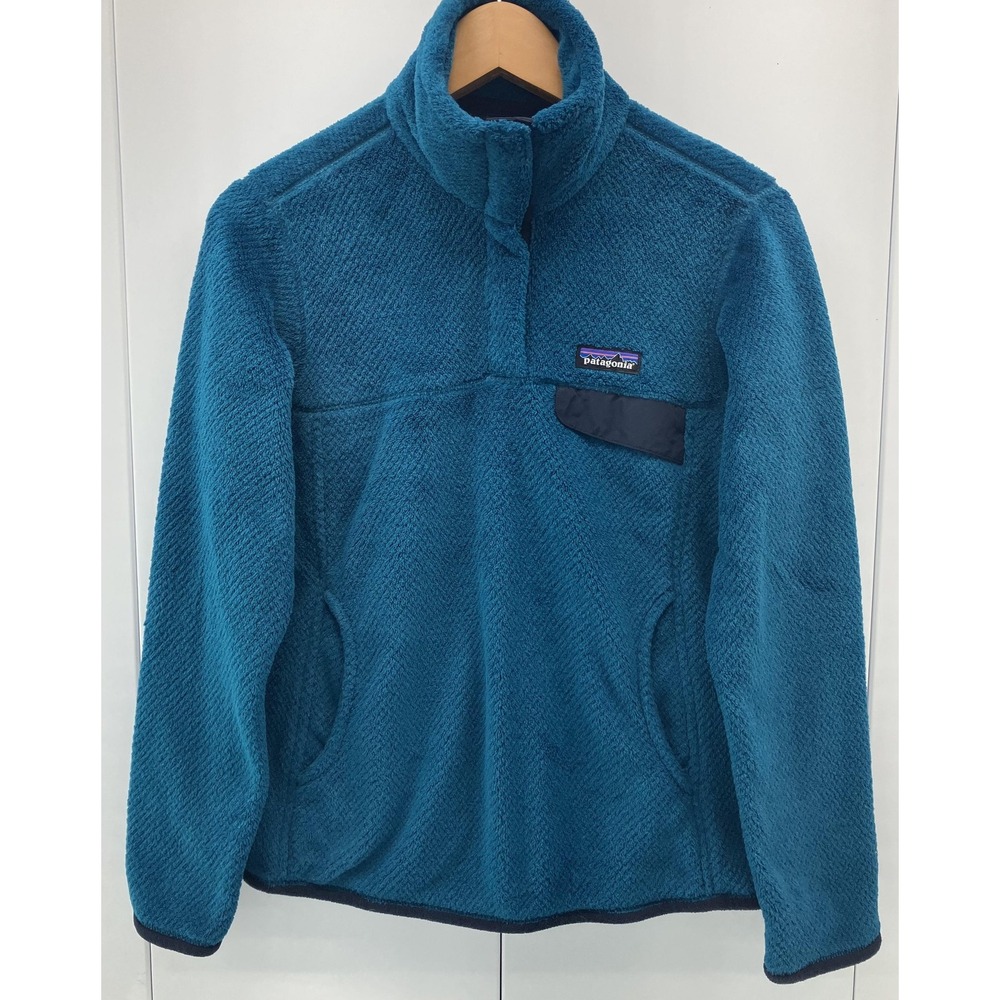 Patagonia Pullover Womens Small Blue Re Tool Snap T Fleece Jacket Quarter Snap